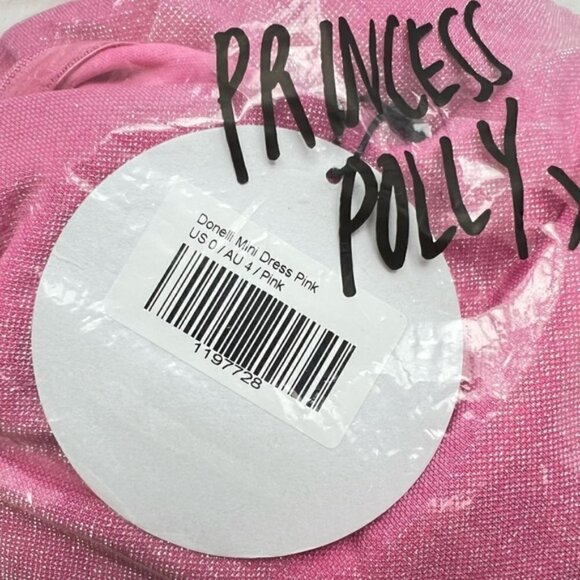 Princess Polly - Ladies, Donelli Mini Dress - Pink. Size: 0 (US). NIB - Picture 4 of 16
